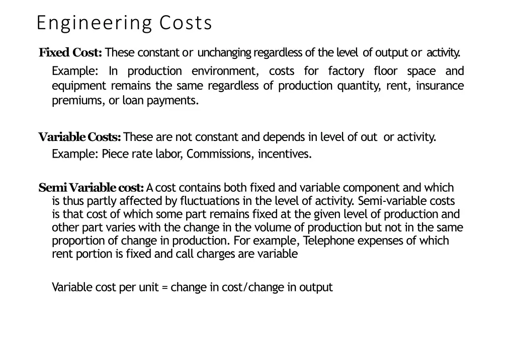 engineering costs