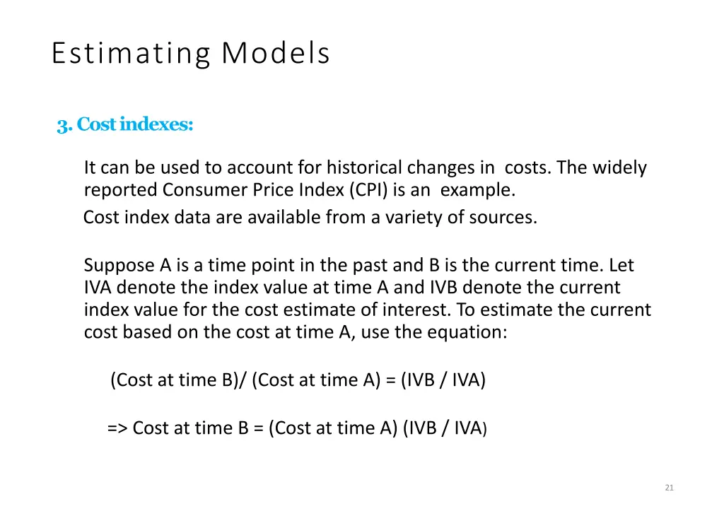 estimating models 3