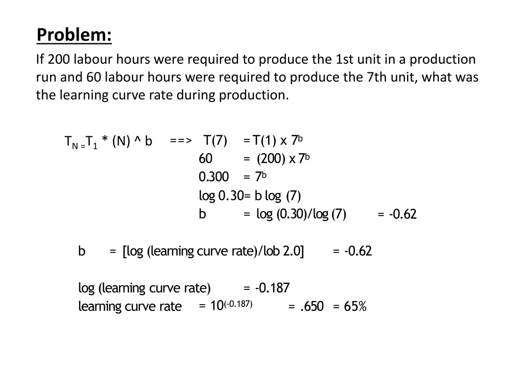 problem if 200 labour hours were required