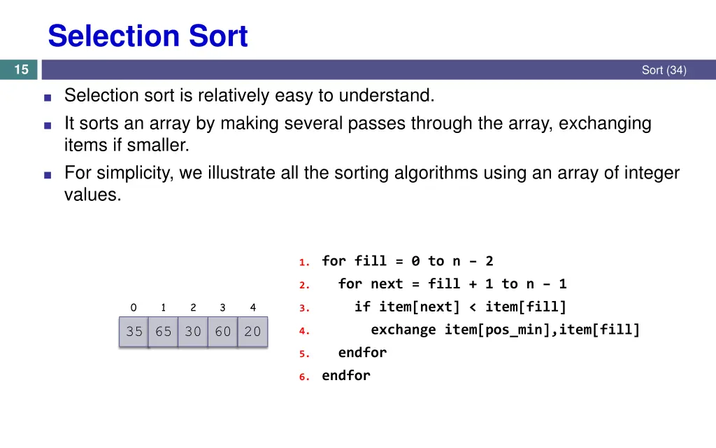 selection sort