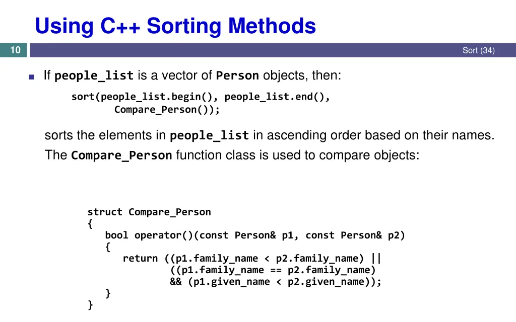 using c sorting methods 1