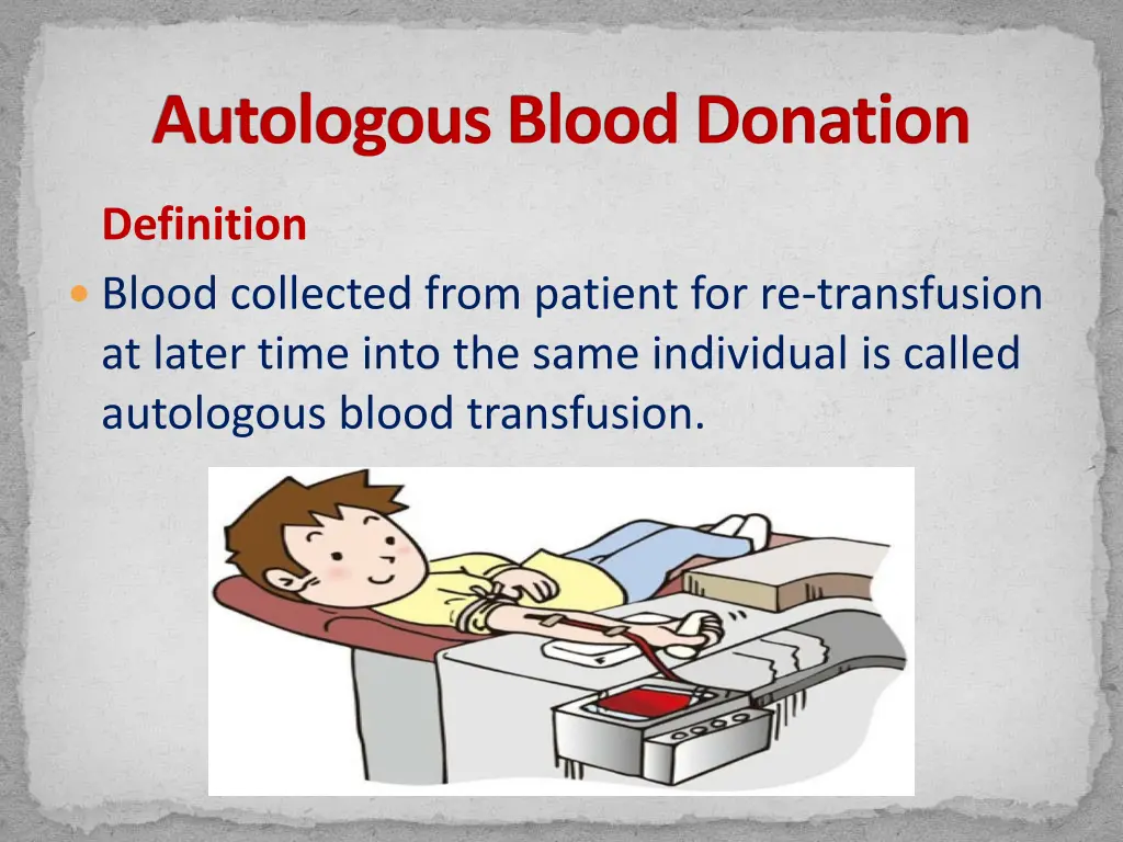 autologous blood donation 1