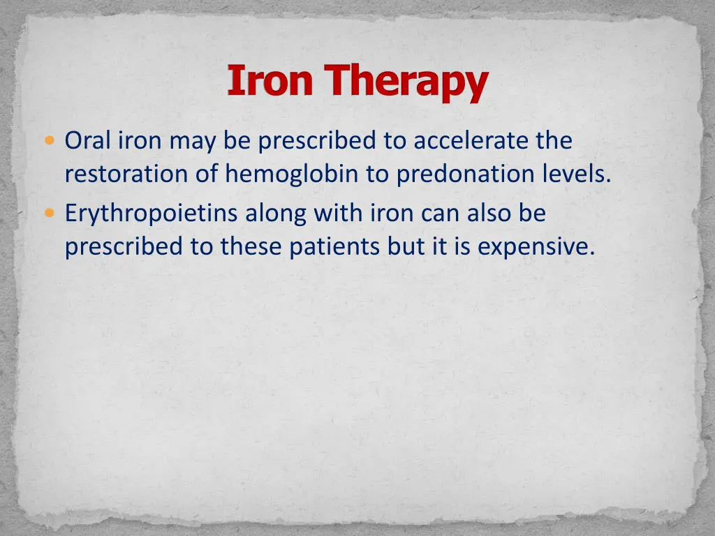 iron therapy