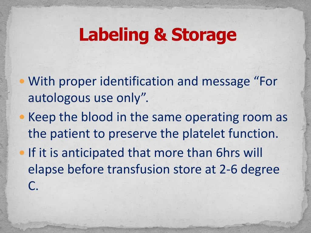 labeling storage