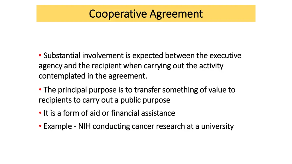 cooperative agreement cooperative agreement 1