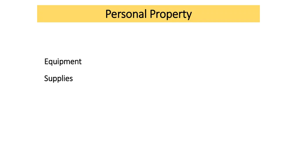 personal property personal property