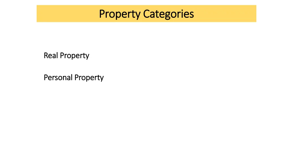 property categories property categories