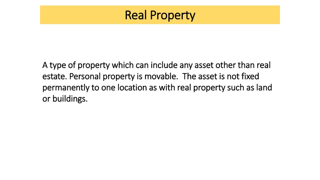 real property real property 1