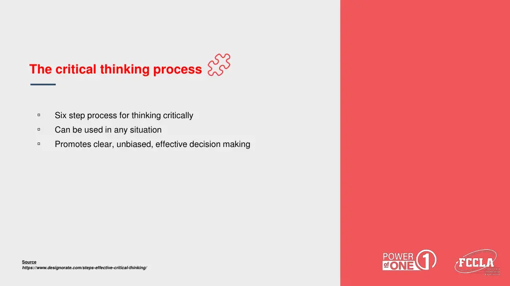 the critical thinking process