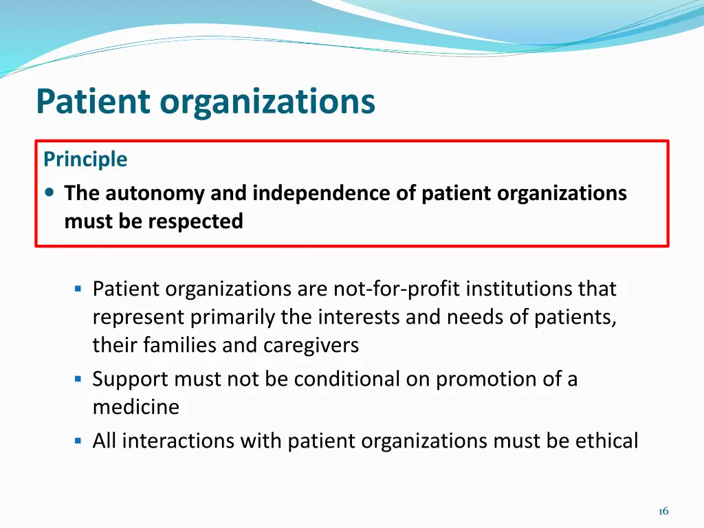 patient organizations