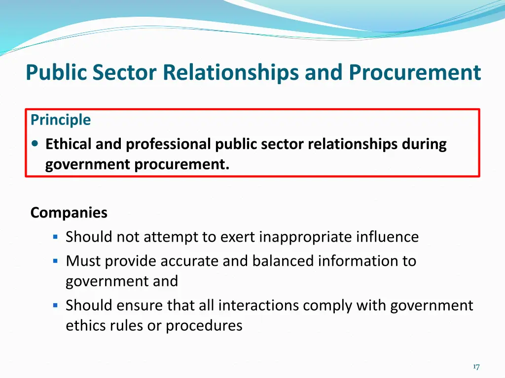 public sector relationships and procurement