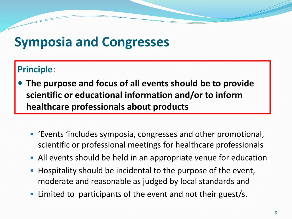 symposia and congresses