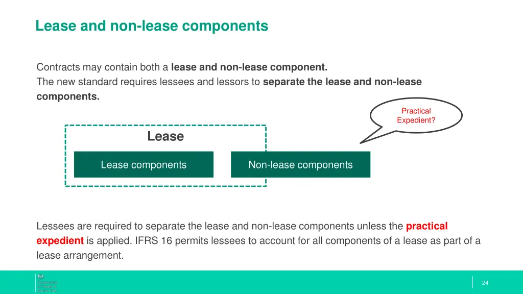 lease and non lease components