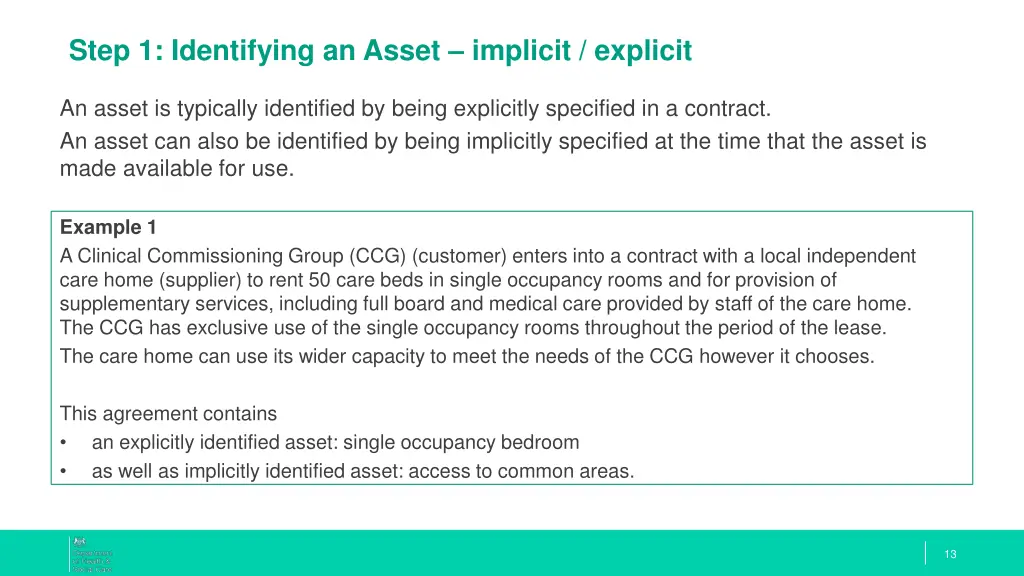 step 1 identifying an asset implicit explicit