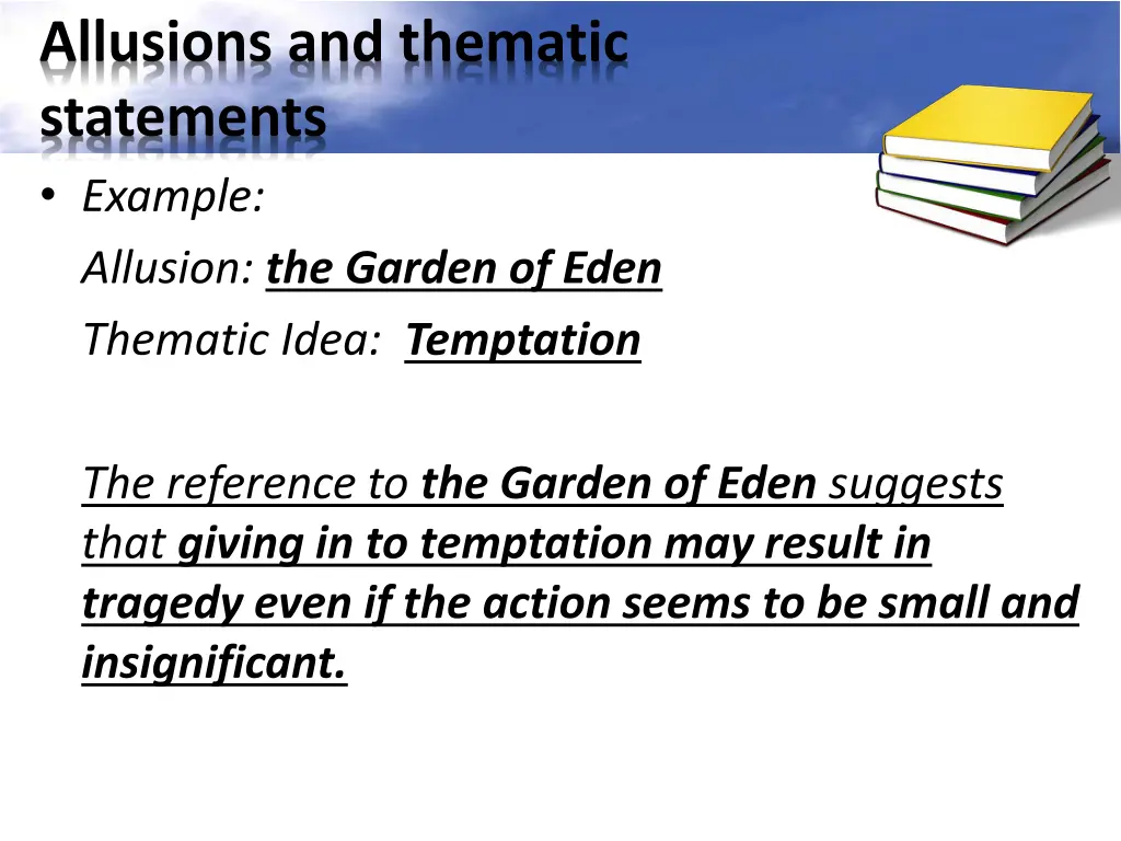 allusions and thematic statements example