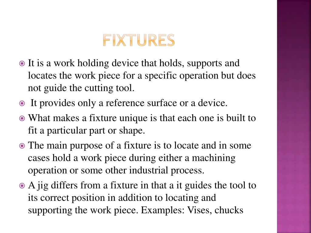 fixtures