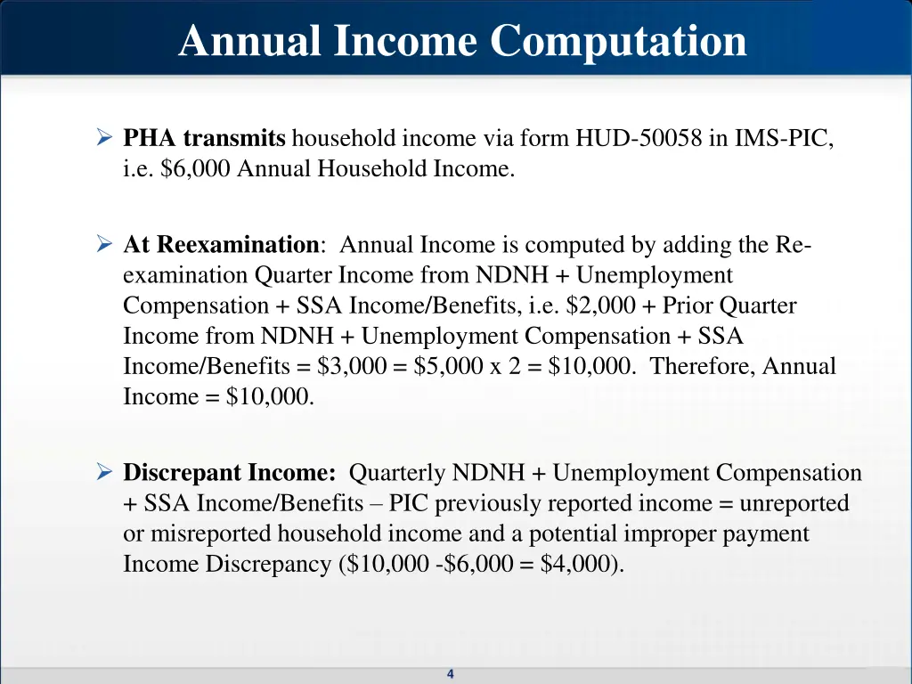 annual income computation