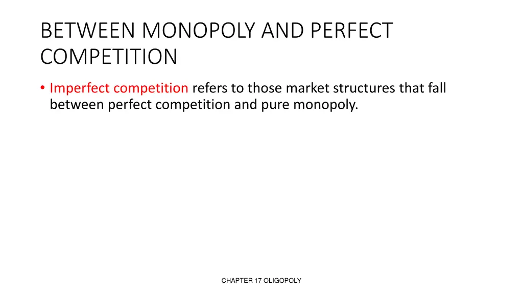 between monopoly and perfect competition