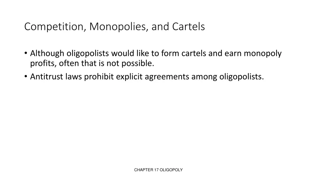 competition monopolies and cartels 1