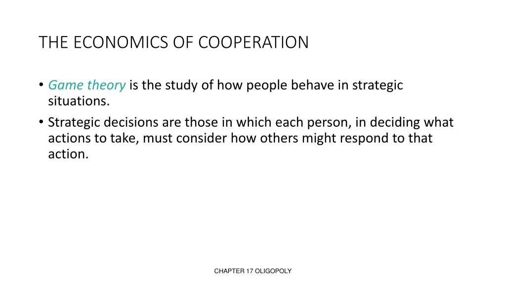 the economics of cooperation