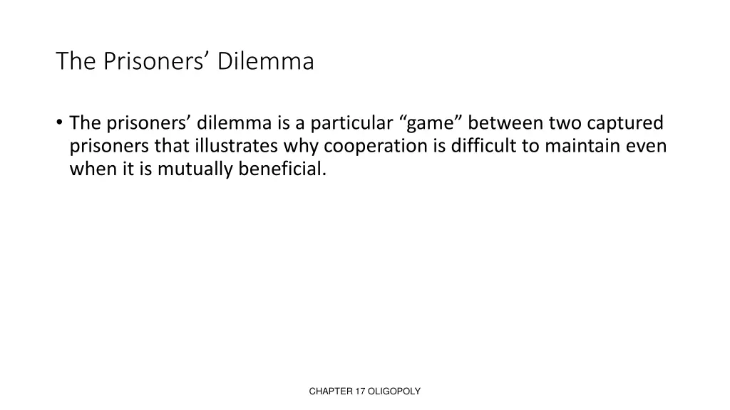 the prisoners dilemma 1