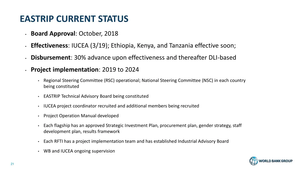 eastrip current status