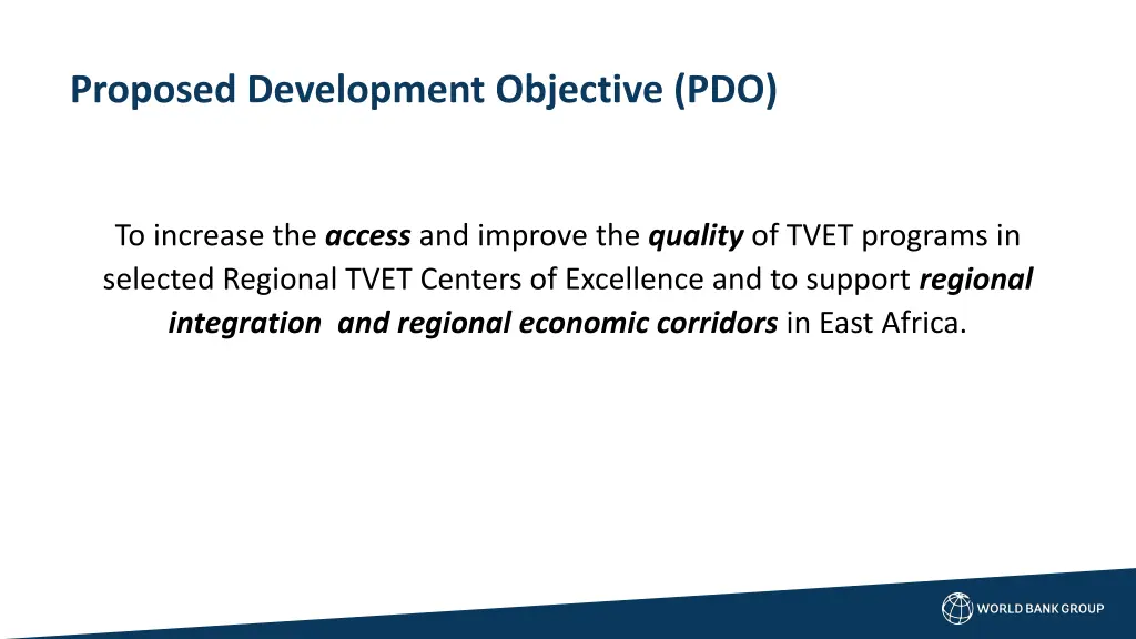 proposed development objective pdo