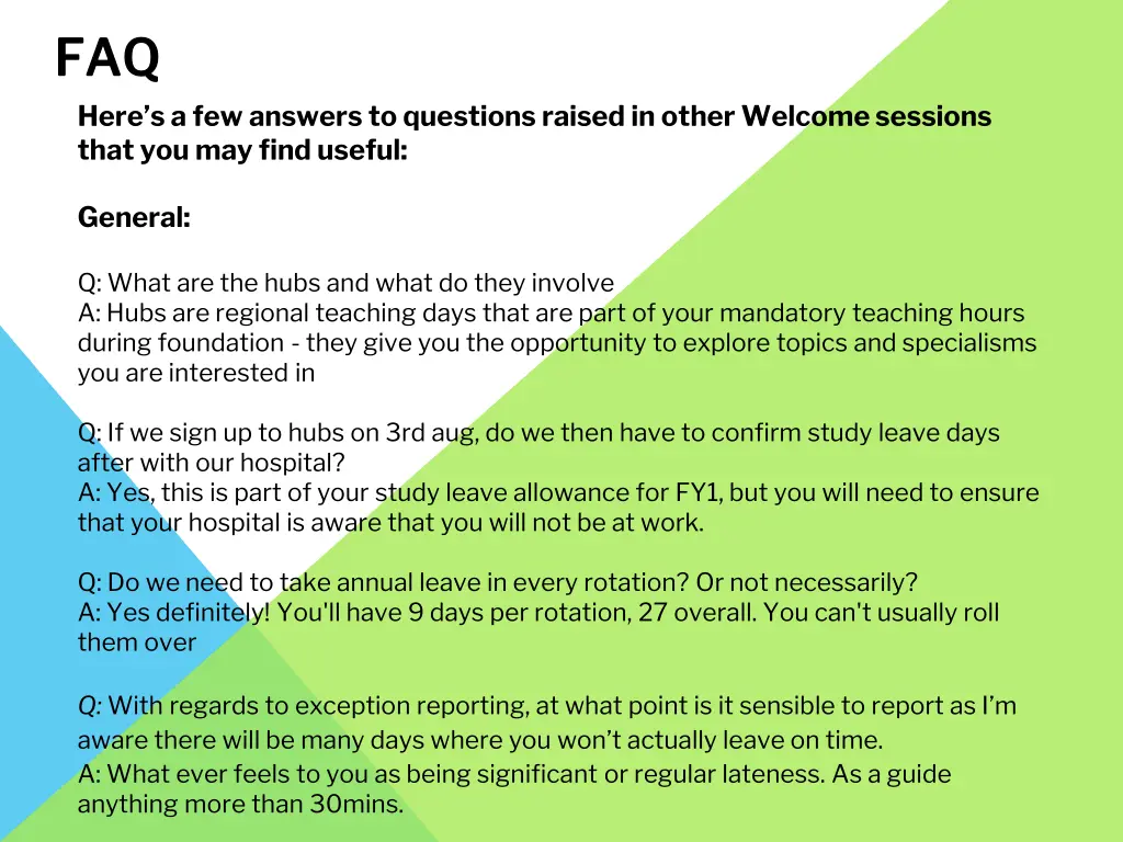 faq faq here s a few answers to questions raised