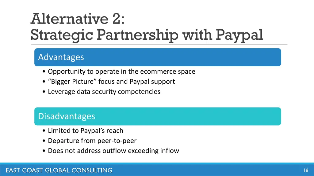 alternative 2 strategic partnership with paypal