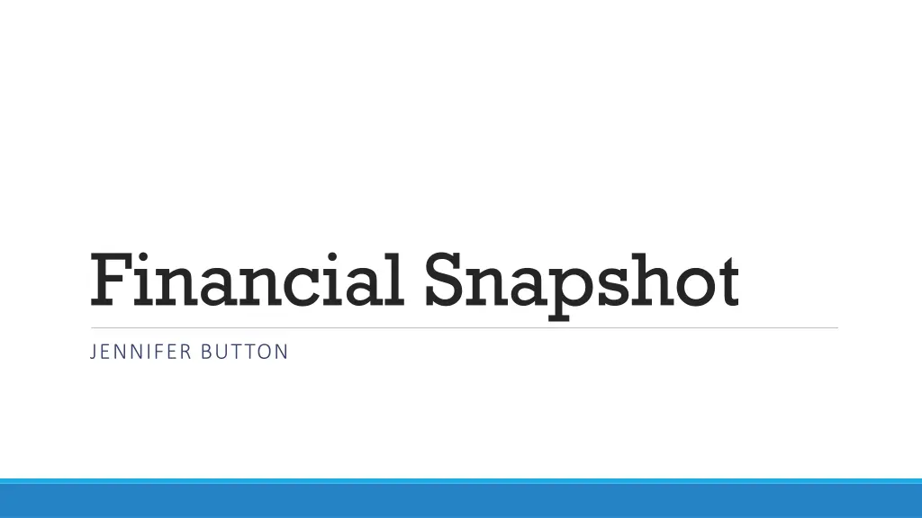 financial snapshot