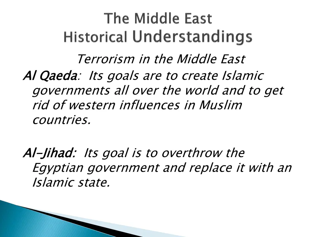 terrorism in the middle east al qaeda governments