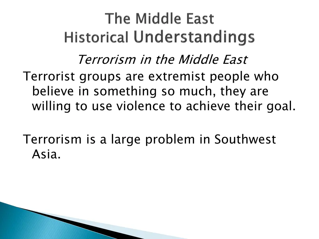 terrorism in the middle east terrorist groups