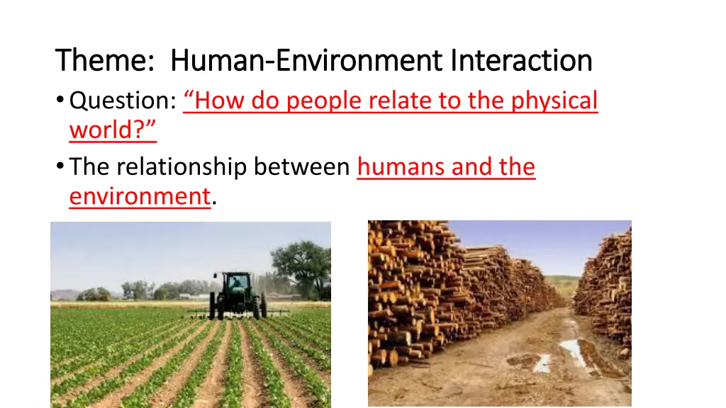 theme human theme human environment interaction