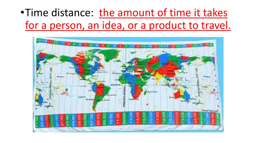 time distance the amount of time it takes