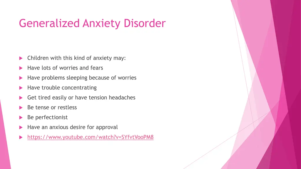 generalized anxiety disorder