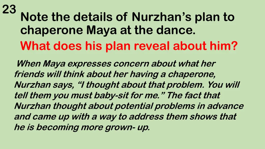 23 note the details of nurzhan s plan