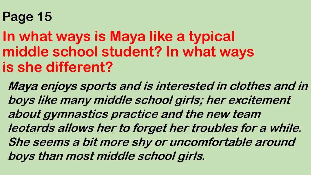 page 15 in what ways is maya like a typical