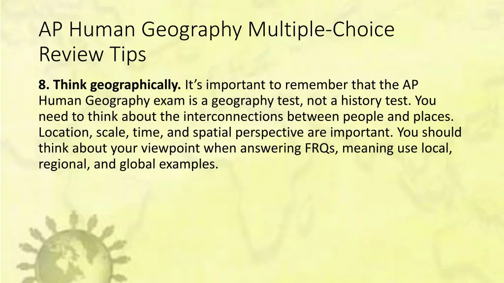 ap human geography multiple choice review tips 20