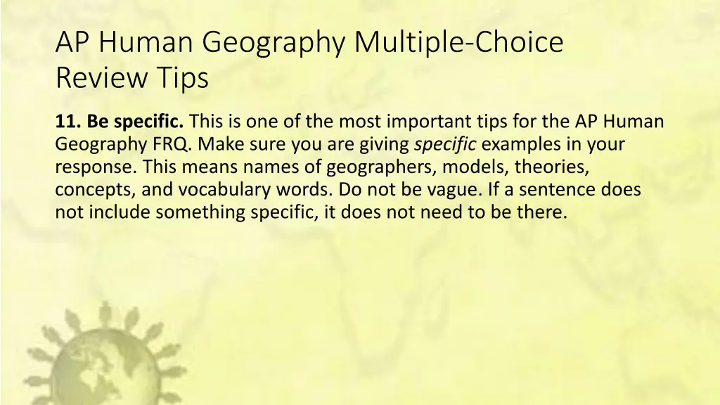 ap human geography multiple choice review tips 23