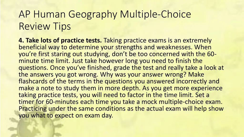 ap human geography multiple choice review tips 3