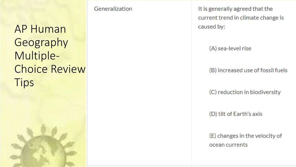 ap human geography multiple choice review tips 8