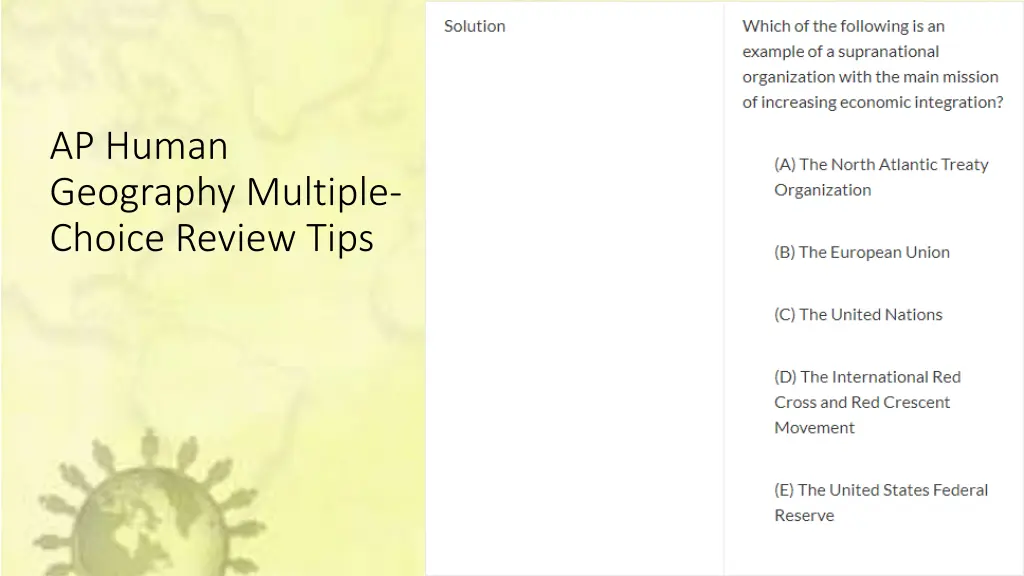 ap human geography multiple choice review tips 9