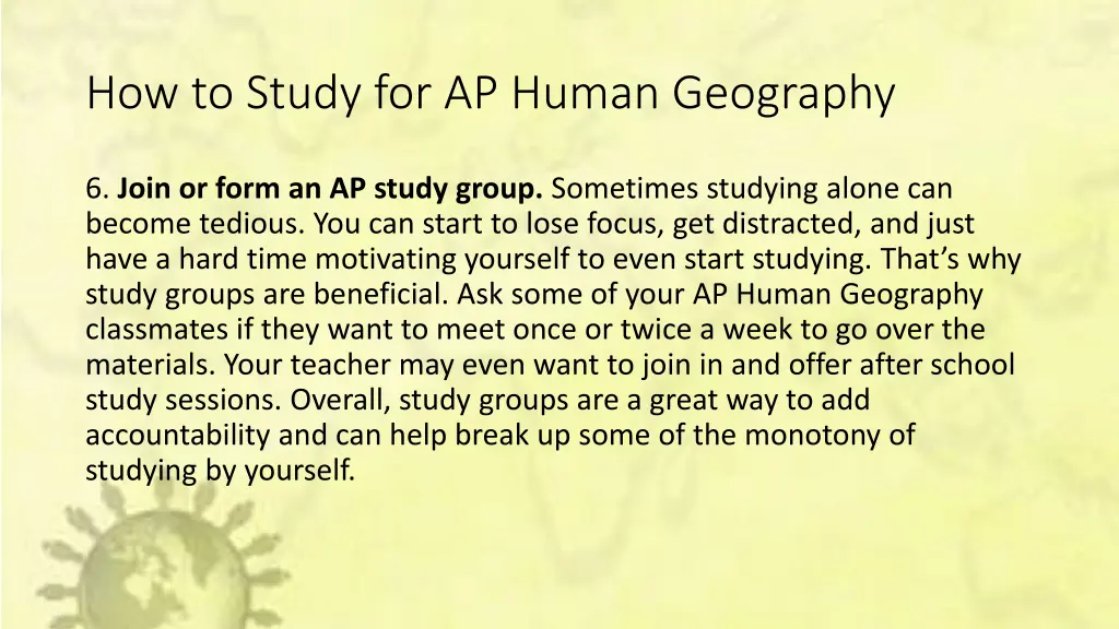 how to study for ap human geography 2