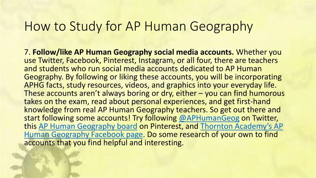 how to study for ap human geography 3