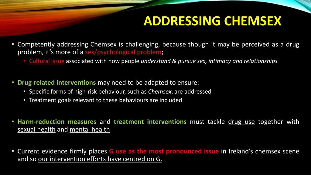 addressing chemsex