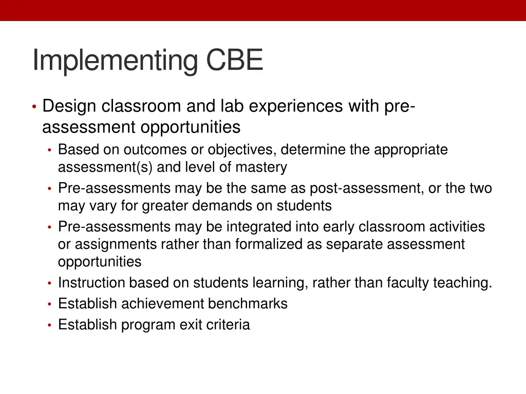 implementing cbe 2