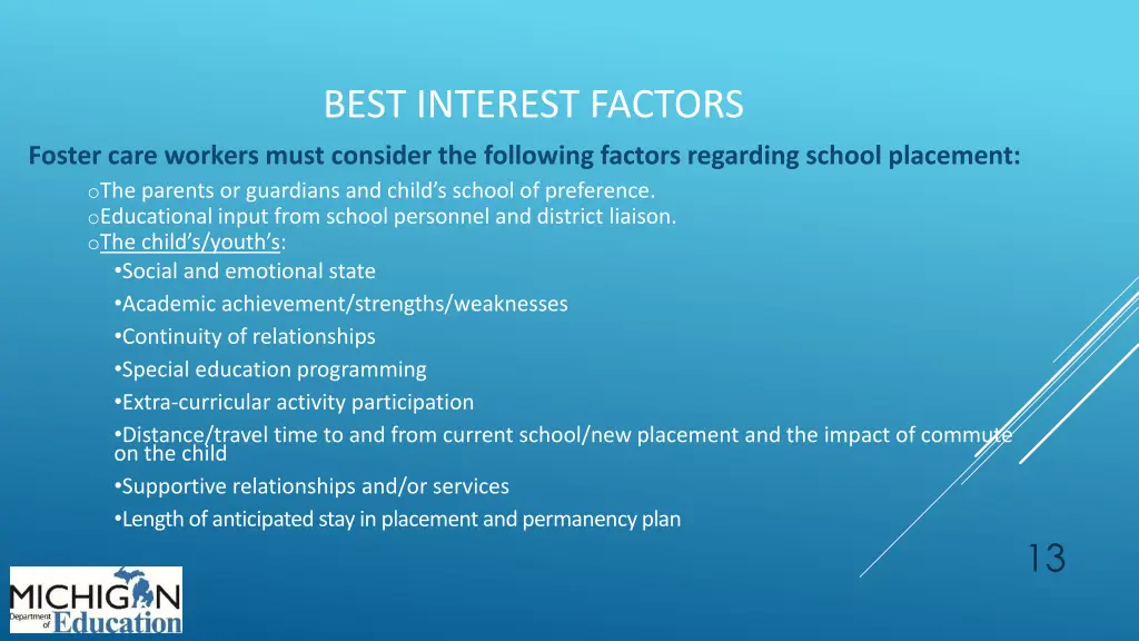 best interest factors