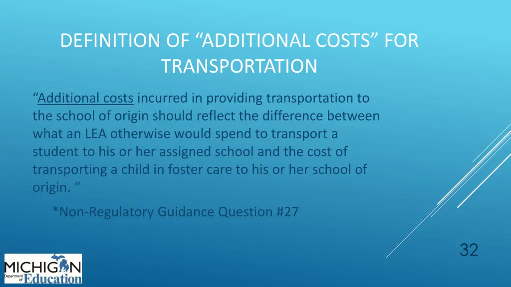 definition of additional costs for transportation