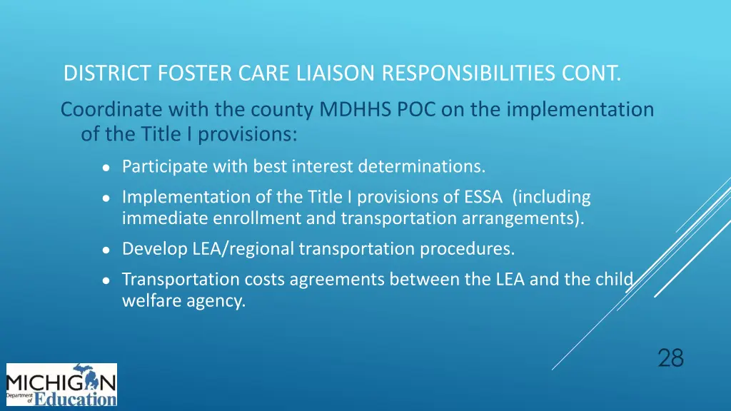 district foster care liaison responsibilities cont