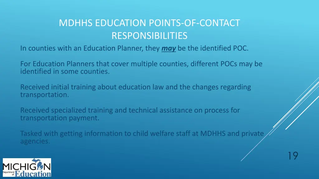 mdhhs education points of contact